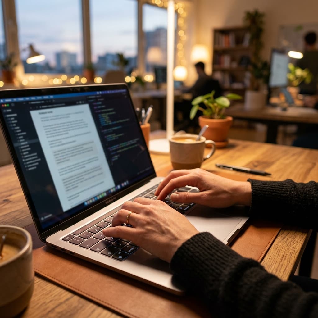 Typing Laptop